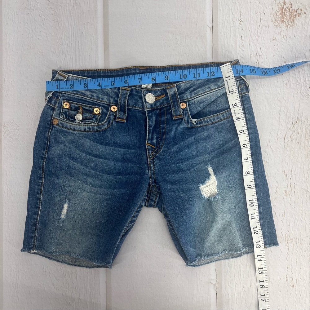 True‎ Religion Jeans Shorts World Tour Ricky Super T Made in USA Size 26 - Picture 5 of 10